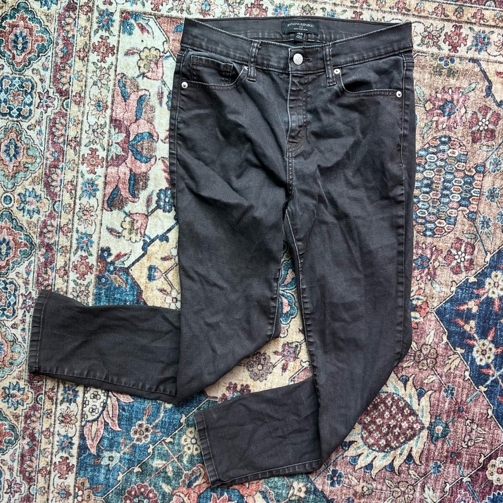 AGOLDE High-Rise Slim Jeans in Washed Black